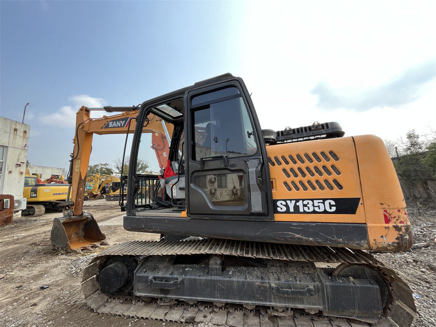 13 excavatrice hydraulique de chenille de pelle rétro de Ton Mini Used Sany Excavator SANY SY135C
