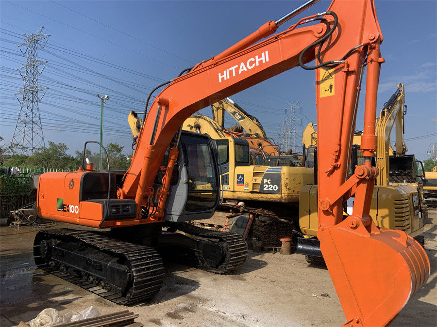 Excavatrice hydraulique utilisée d'occasion de l'excavatrice EX100 5 Midi de Hitachi 10 tonnes