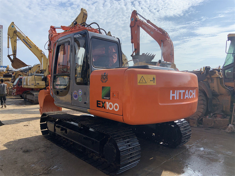 Excavatrice hydraulique utilisée d'occasion de l'excavatrice EX100 5 Midi de Hitachi 10 tonnes