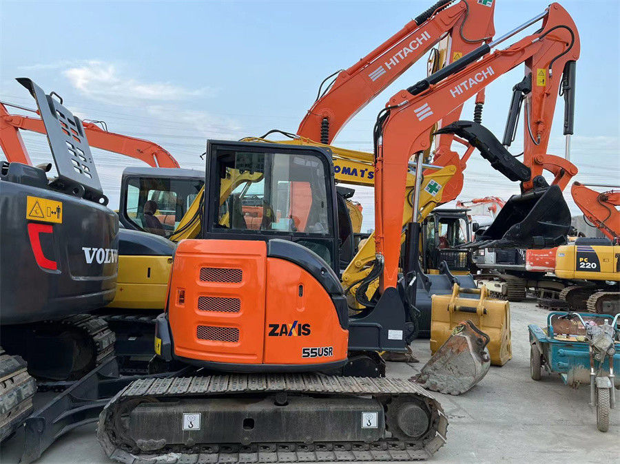 Couleur rouge utilisée de Hitachi Zx55 Mini Crawler Excavator Weight 5tons