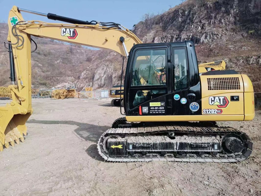 312D2 Excavateur de chat d'occasion 12 tonnes Petite excavatrice hydraulique à rampe Cat 312