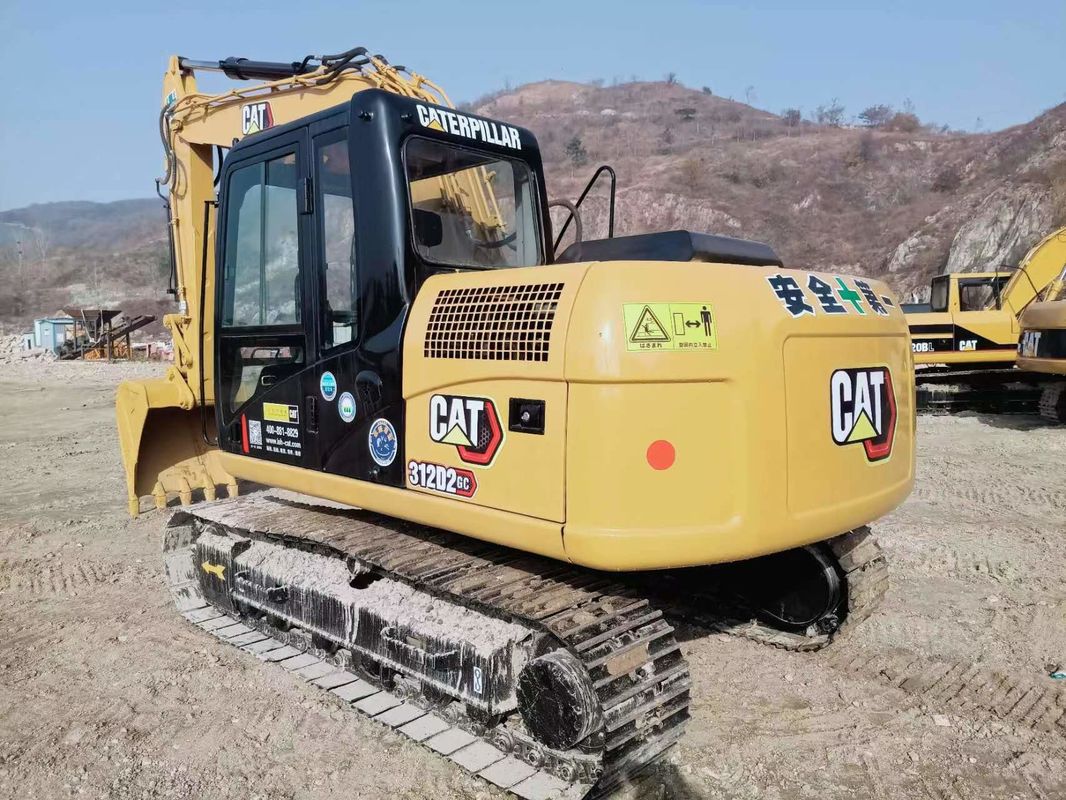 312D2 Excavateur de chat d'occasion 12 tonnes Petite excavatrice hydraulique à rampe Cat 312