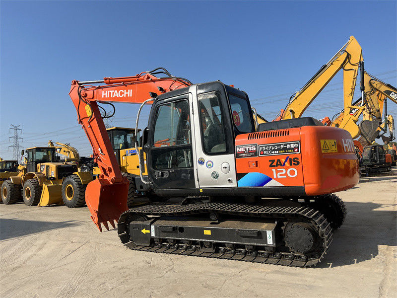 12 tonnes Excavatrice utilisée Hitachi ZX120 Japon Origine Excavatrice minière utilisée Hitachi Zx120
