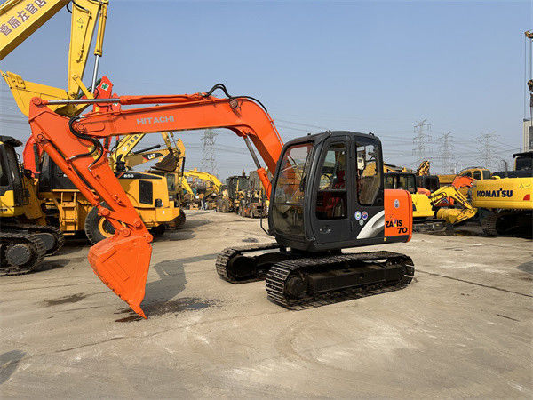 Excavatrices utilisées Hitachi ZX70 Excavatrice hydraulique à rampe utilisée 7 tonnes Mini Hitachi Excavatrice 70