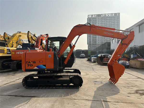 Excavatrices utilisées Hitachi ZX70 Excavatrice hydraulique à rampe utilisée 7 tonnes Mini Hitachi Excavatrice 70