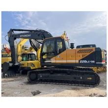 Capacité du réservoir de carburant 255L Excavateur Hyundai d'occasion avec vanne hydraulique d'origine et vitesse d'oscillation de 10,2 tours par minute