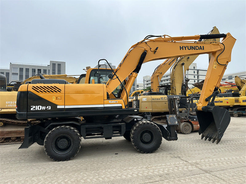 réaménagé Excavatrice à roues utilisée Hyundai R210W-9 Excavatrice à roues utilisée Hyundai 21 Ton 210