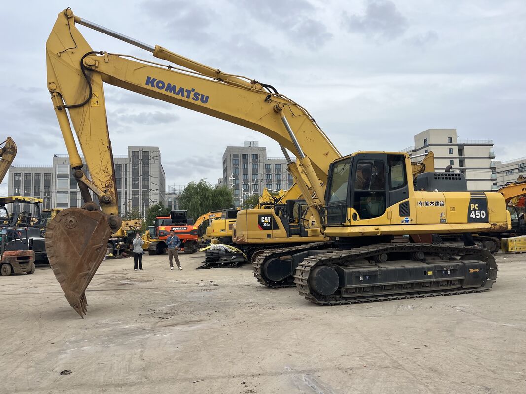 Grande excavatrice hydraulique de 45 tonnes utilisée Komatsu PC450-8 avec émission de niveau 3 et moteur de 257 kW