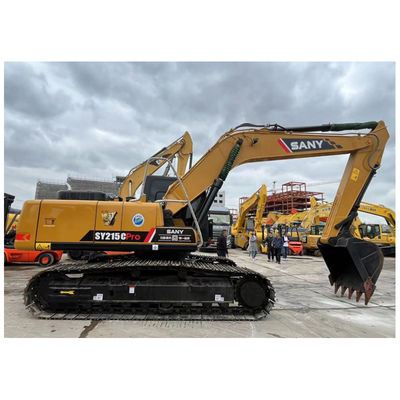 Excavateur hydraulique d'occasion de 21 tonnes SANY 215C Excellente performance Couleur brune