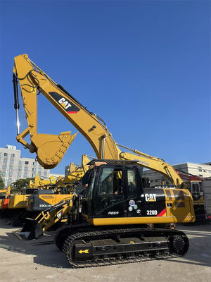 Pelle d'occasion CAT 320D de 20 tonnes. Pelle Caterpillar d'occasion avec peu d'heures de travail.